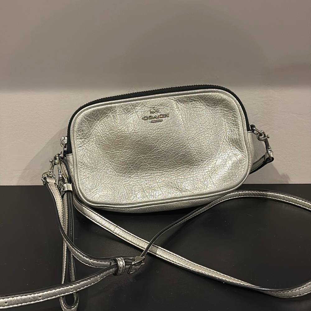 Coach Silver Crossbody - Coach Crossbody Bag - Picture 1 of 10
